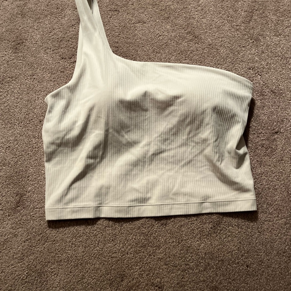 one shoulder lululemon sports bra